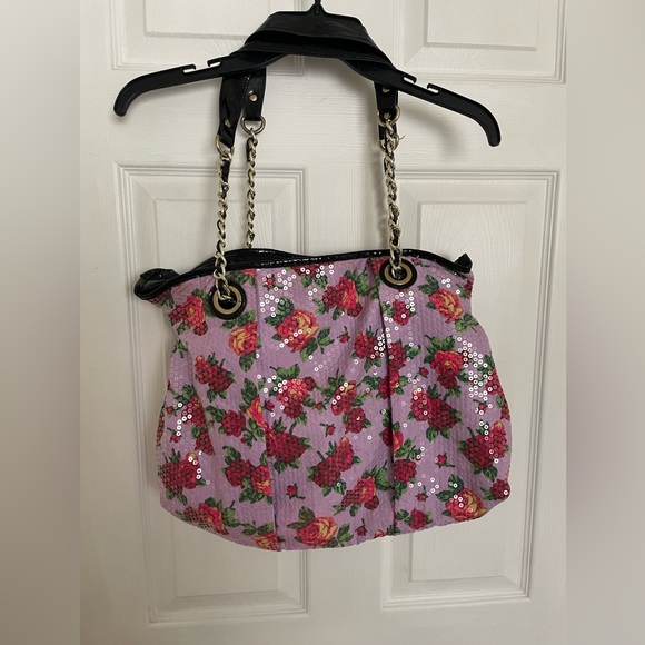 Betsey Johnson Rose Sequin Bag - Picture 2 of 7